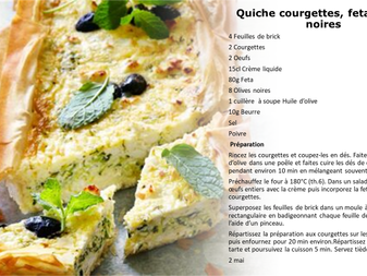 avec des feuilles de bricks