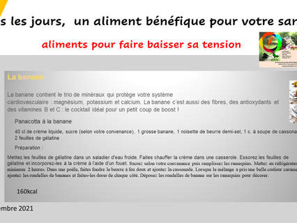 Tous les jours, un aliment bénéfique pour votre santé 26 novembre 2021