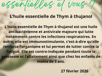 Les huiles essentielles