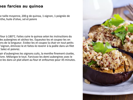 Aubergines farcies au quinoa