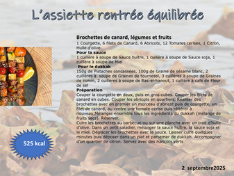 l’assiette rentrée équilibrée