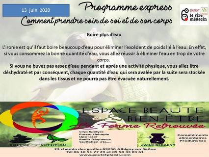 programme express pur un corps d'enfer