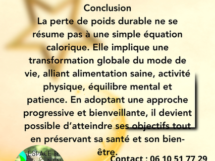 Comprendre la perte de poids