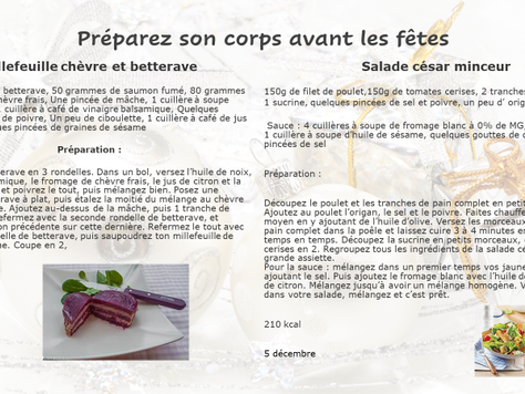 Préparez son corps avant les fetes