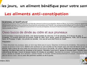 Tous les jours,  un aliment bénéfique pour votre santé 