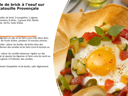 avec des feuilles de bricks