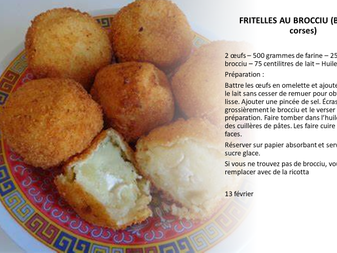 Fritelles au brocciu (beignets corses)