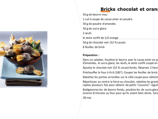 avec des feuilles de bricks