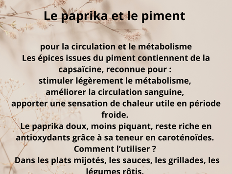 Les épices en cuisine