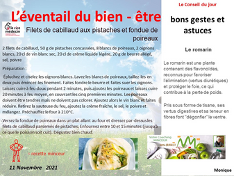 la recette du jour de radio adn