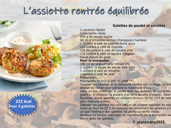 L’assiette rentrée équilibrée