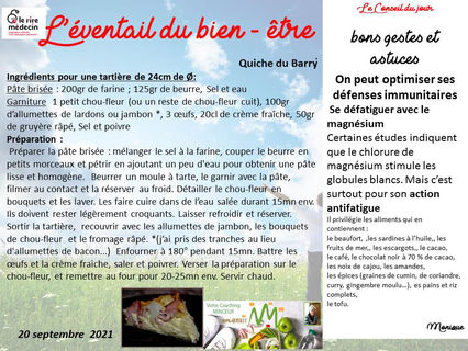 la recette du jour de radio adn