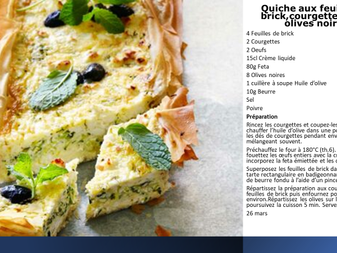 avec les feuilles de brick