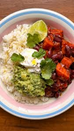 Salade mexicaine aux haricots rouges et guacamole