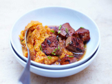 Sauté de porc caramélisé purée de patate douce