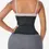 Thumbnail: Black Under Bust Latex Waist Trainer Double Belt Waist Control