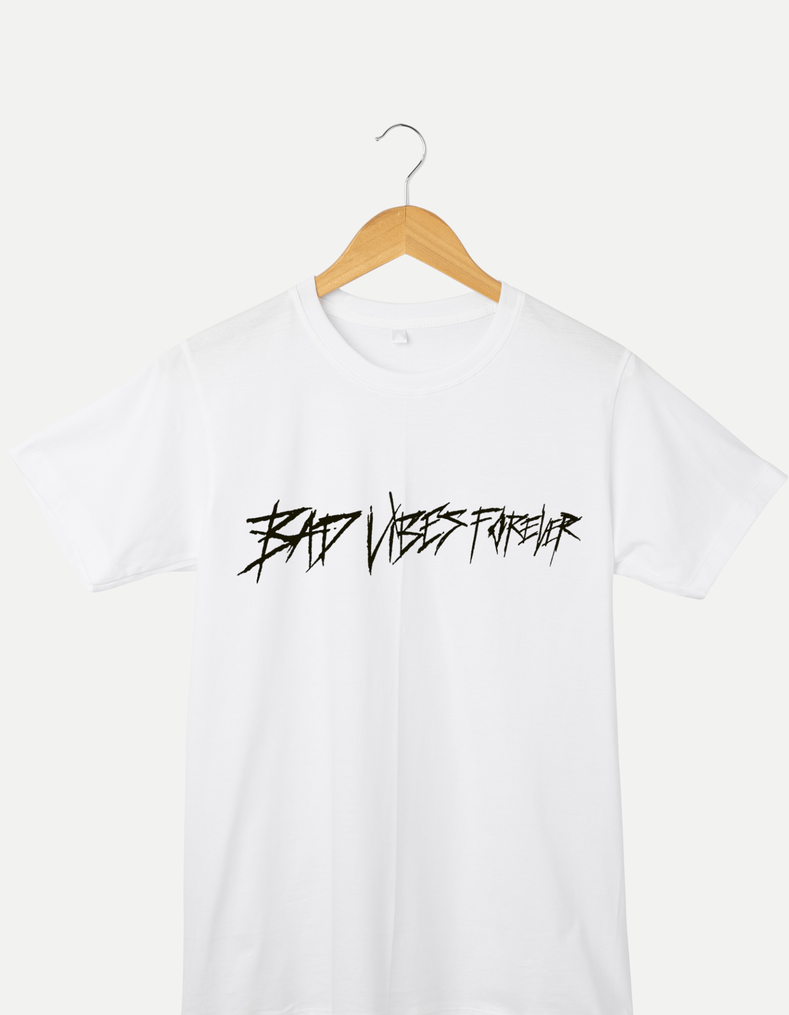 White XXXTentacion Bad Vibes Forever T Shirt Front
