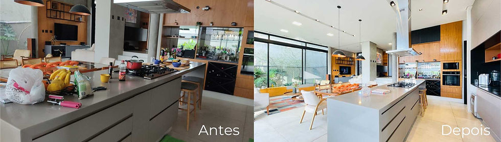 Imagem de antes e depois mostrando a valorização de um imóvel com Home Staging