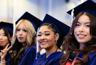 students in graduation caps