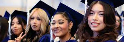 Students in graduation caps
