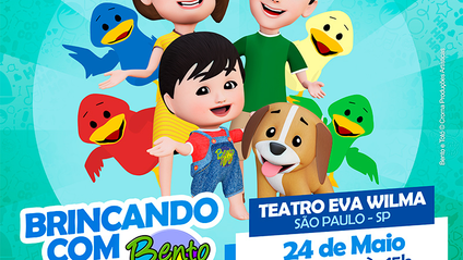 "Brincando com Bento e Totó" chega ao Teatro Eva Wilma para uma tarde de pura diversão em família