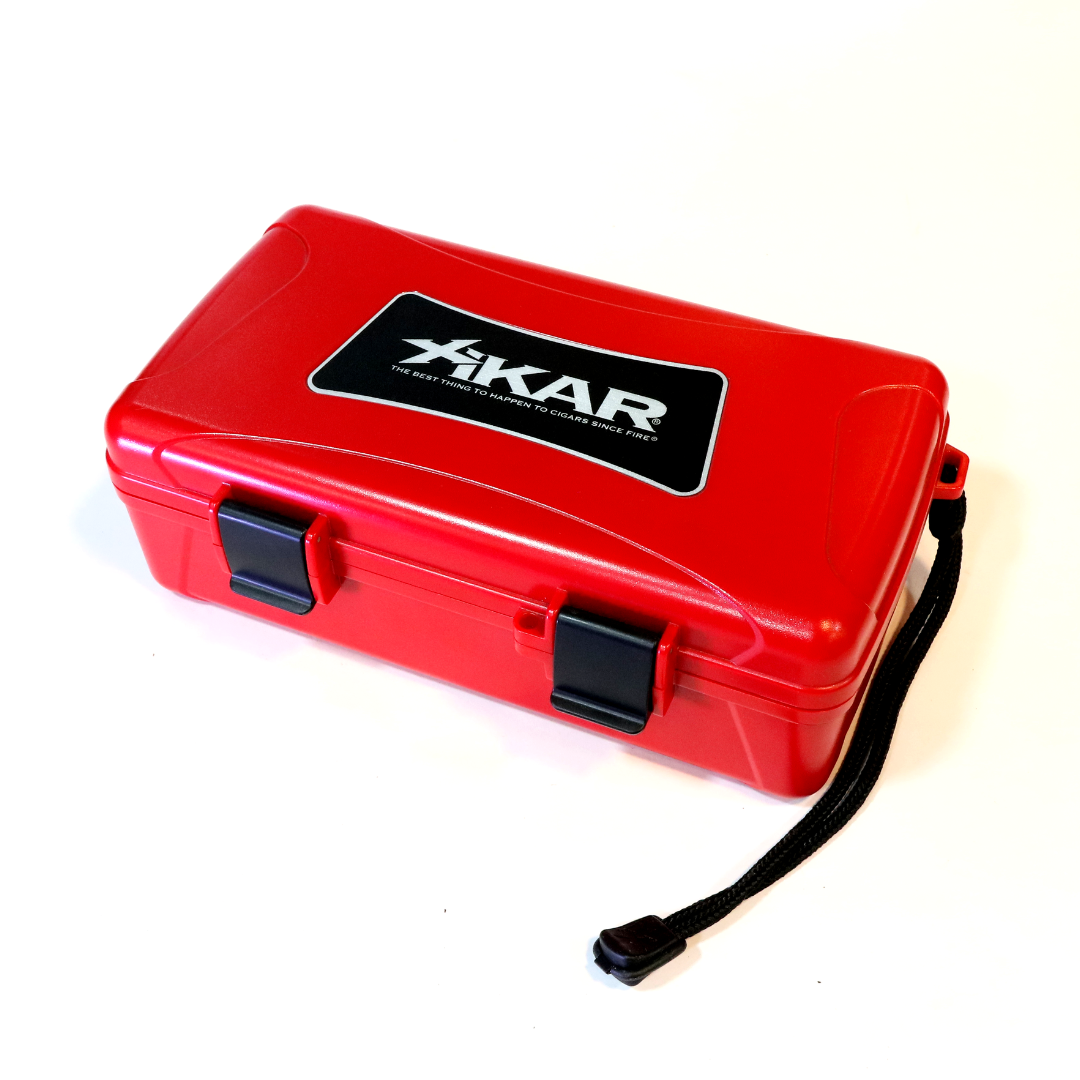 Xikar Travel Umidor – Estojo Vermelho para Charutos