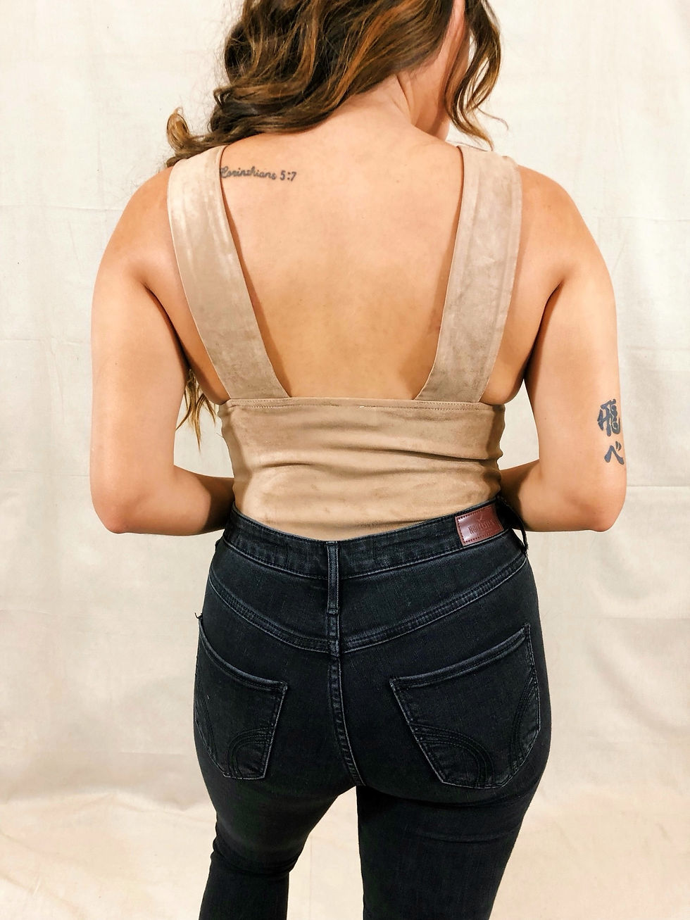 Thumbnail: Brown Sugar Suede Bodysuit