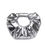 Thumbnail: Laser Silver Clutch Metallic Pleated Shoulder