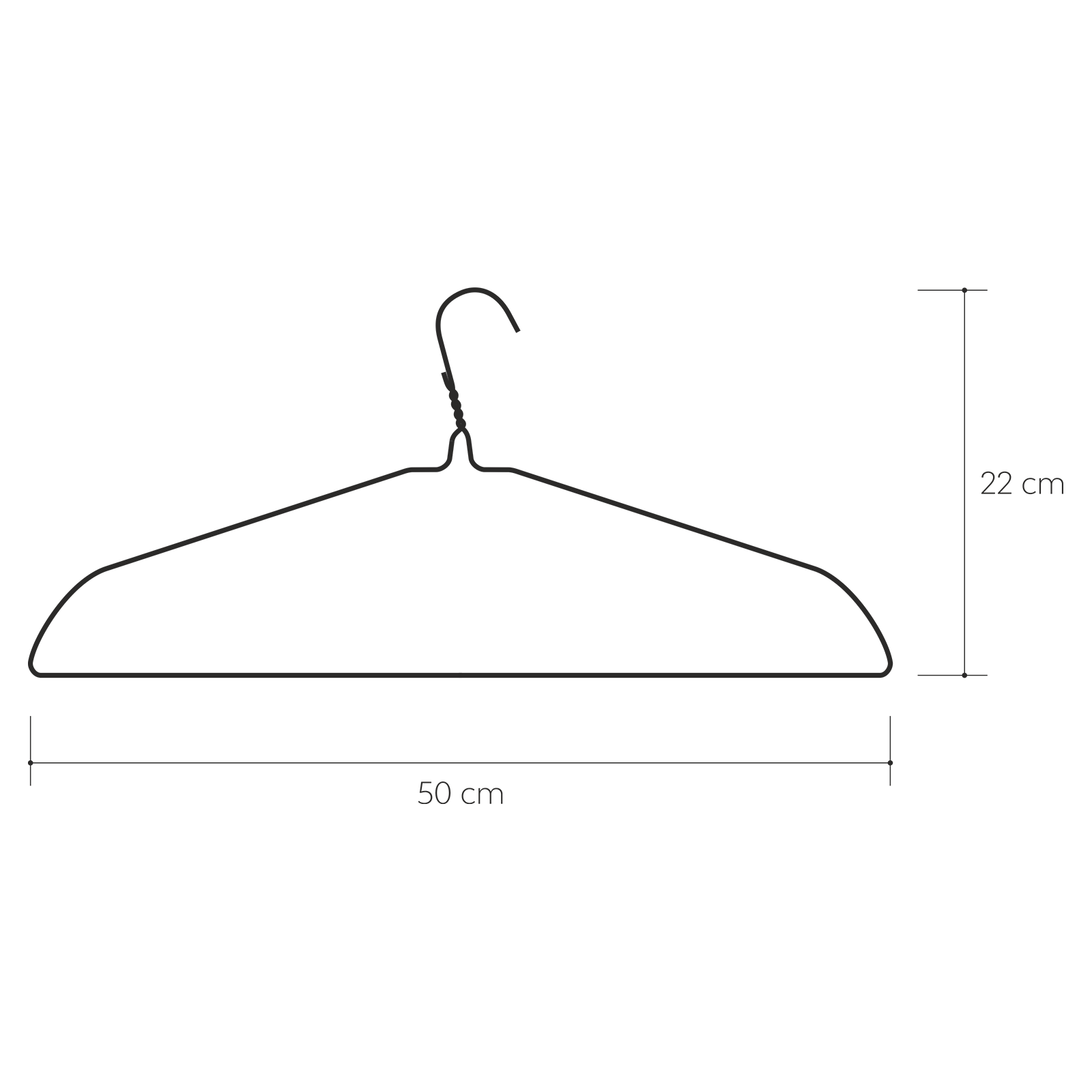 Szeroki wieszak metalowy na firany (200 szt)