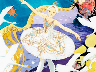 るいバレエスタジオ様 第11回発表会「白鳥の湖」のポスター、チケット、パンフレット内絵本のイラスト製作