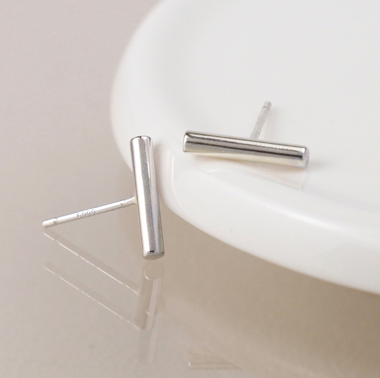 Bar Stud Earrings