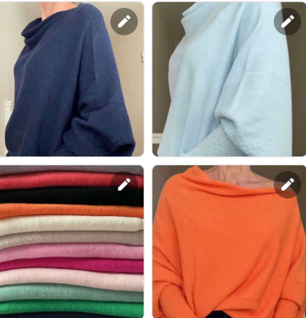 Thumbnail: Soft Knit Asymmetric Draped Cowl Neck Jumper by Alpini Knitwear