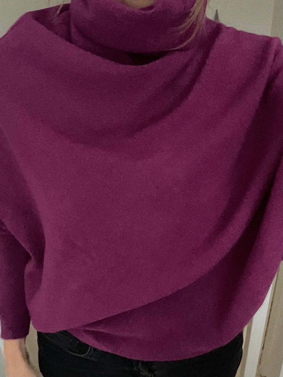 Thumbnail: Asymmetric Draped Roll Neck Jumper