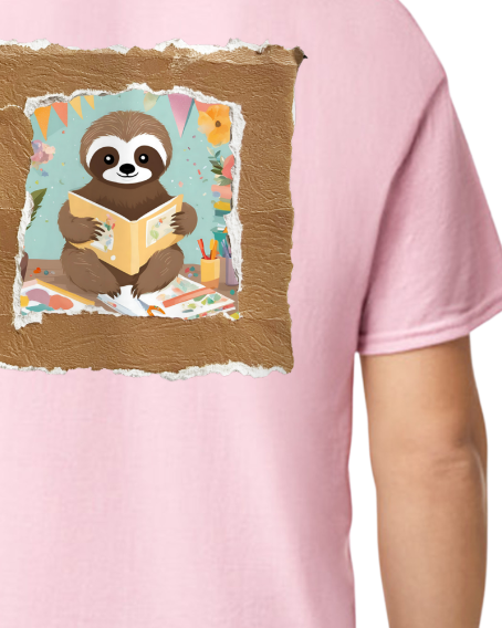 Thumbnail: Scappy Sloth Sisters T-shirt-Front and Back