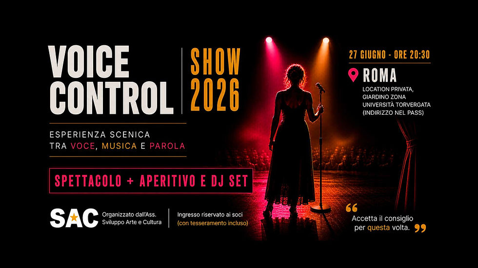 27 GIUGNO | SHOW VOICE CONTROL