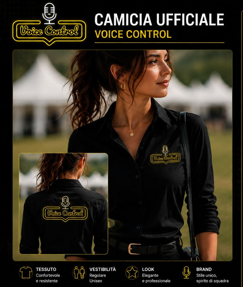Camicetta nera Voice Control