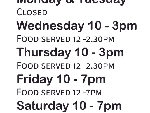 November Opening Hours