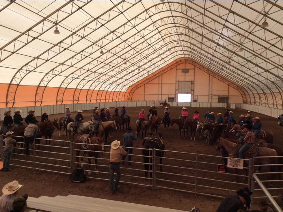 Horse riding clinic at Riata Ranch