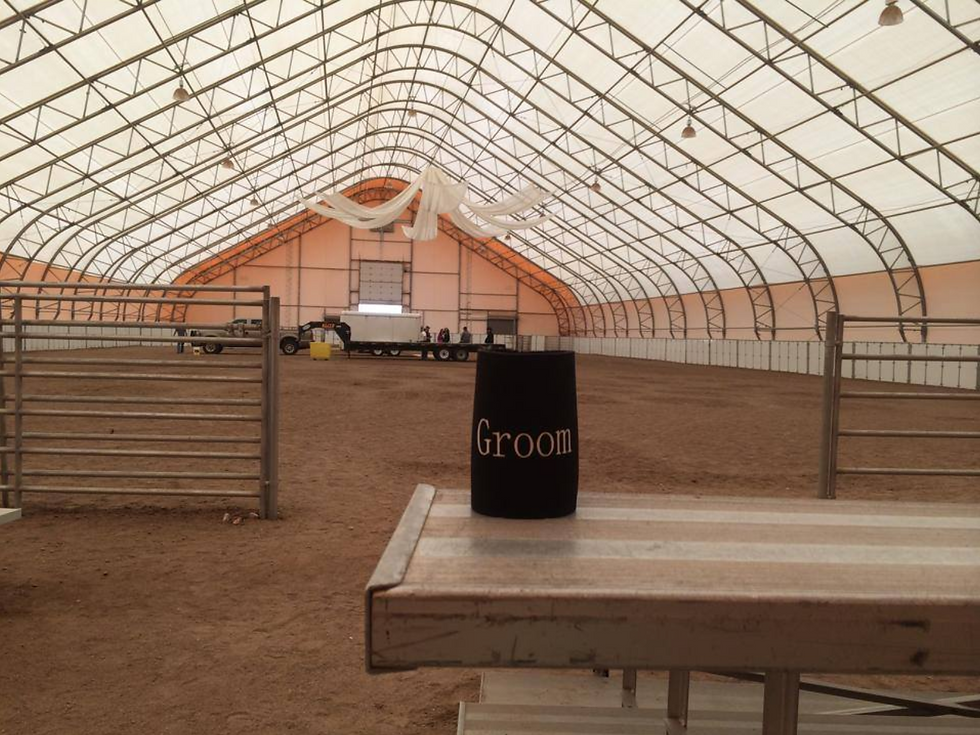 Wedding decorating at Riata Ranch