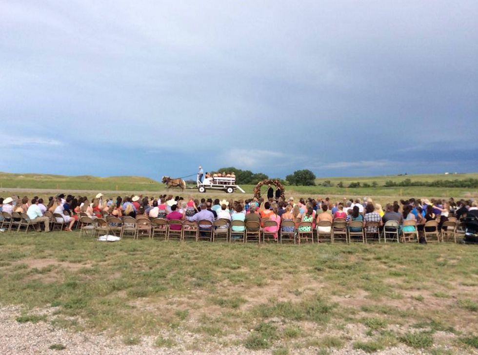Outdoor wedding ceremony