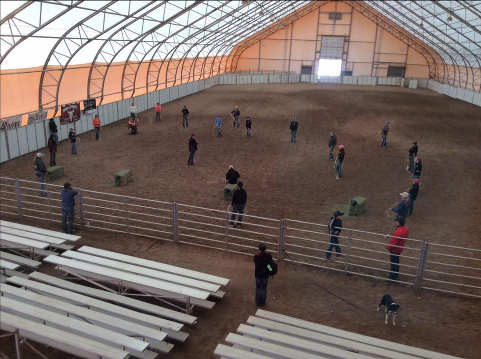 Learning to rope at Riata Ranch