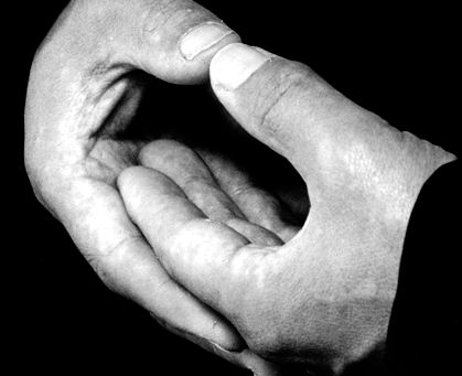 hands in the universal meditation mudra
