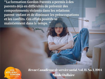 Mémoire de maîtrise réalisé sur les impacts de Parents Efficaces auprès de parents en difficulté