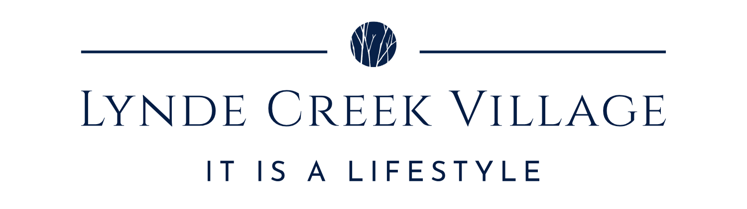 Lynde Creek Village wordmark logo in a clean square format