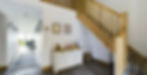 Hallway and stairs, white and oak colours
