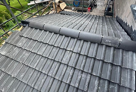 Tiles roof just after repair