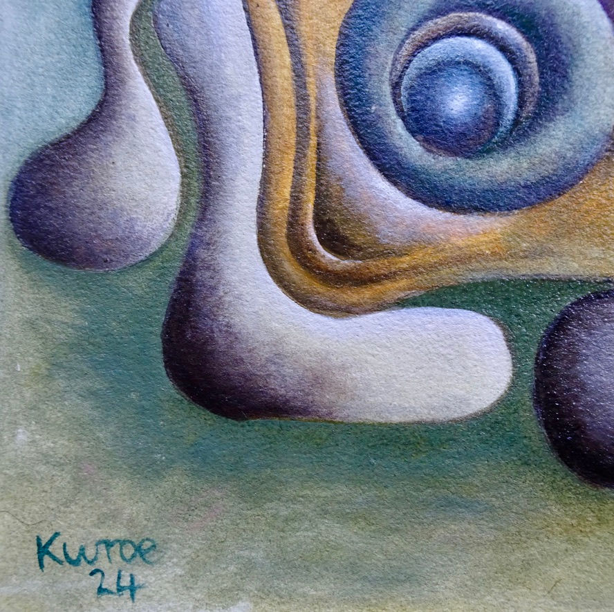 Thumbnail: where have you been:  original oil painting on arches paper