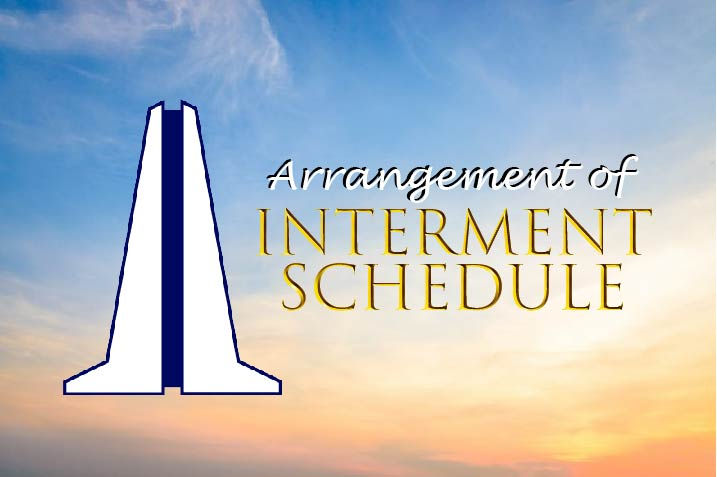 HOW TO ARRANGE AN INTERMENT SCHEDULE