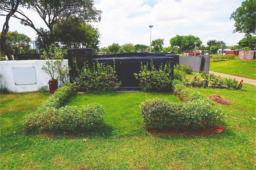 A special four-lot memorial plot at Manila Memorial Park Dasmariñas featuring a single niche monument and private garden space