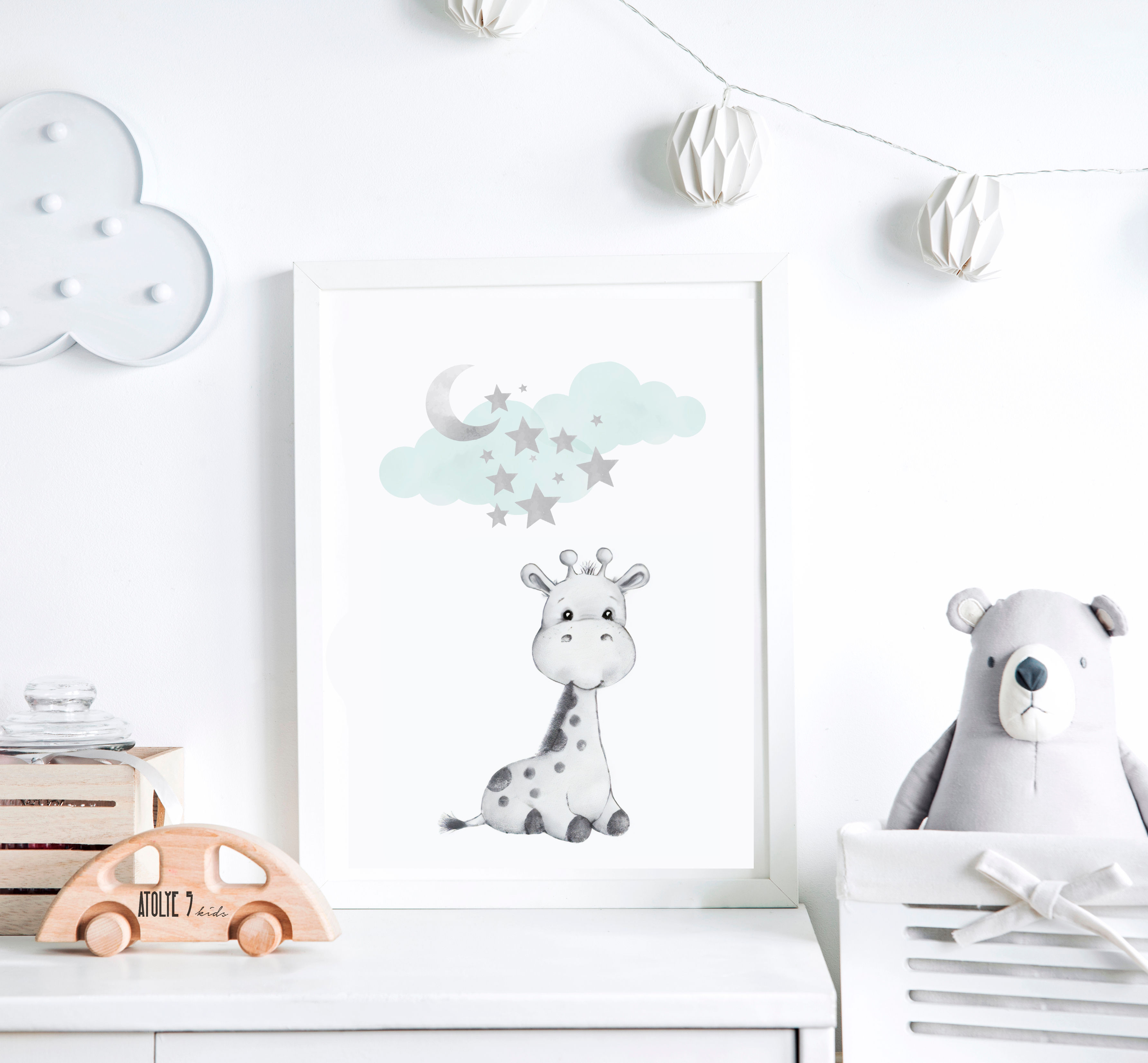 Zürafa / Mavi Seri Poster ÇO018